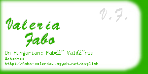 valeria fabo business card